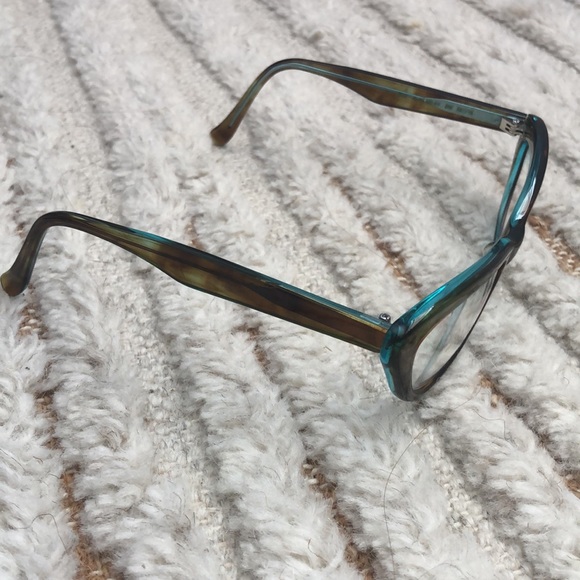 Bevel Eyeglass Frames - Brown/Mint - Picture 5 of 11